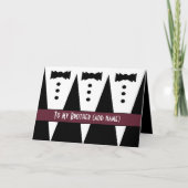 名前をカスタムする – ブラザー花婿介添人結婚ズサンキュー サンキューカード (正面)