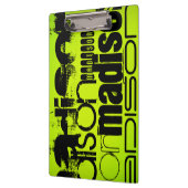 名前をカスタムする;ブラック&ネオンチャートルーズイエローグリーン クリップボード (左)