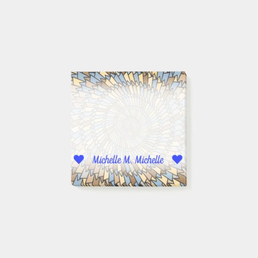 名前をカスタムする; ムギの収穫は螺線形パターンを着色します ポストイット (正面)