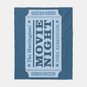 名前をカスタムする「ムービーチケット」フリースブランケット フリースブランケット (正面)
