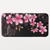 名前をカスタムする| モダンフローラさくらんぼの花模様 Case-Mate iPhoneケース (裏面(横))