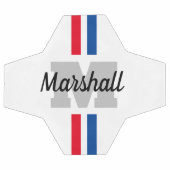 名前をカスタムする・モノグラストライプのム・サッカーボールの贈り物 サッカーボール (フラット)