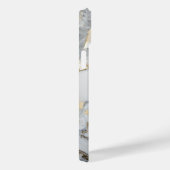 名前をカスタムする/モノグラムグレーホワイトと金ゴールドマーリング Case-Mate iPhoneケース (裏面 / 右)