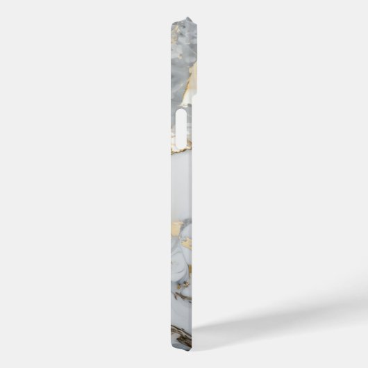 名前をカスタムする/モノグラムグレーホワイトと金ゴールドマーリング Case-Mate iPhoneケース (裏面 / 右)