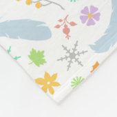 名前をカスタムする/モノグラムベビーガールフリースブランケット フリースブランケット (角)