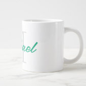 名前をカスタムする・モノグラム付きの大きなジャンボマグギフト ジャンボコーヒーマグカップ (右)