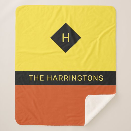 名前をカスタムする&モノグラム シェルパブランケット (正面)