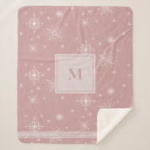 名前をカスタムする&モノグラム |幾何学的な雪 シェルパブランケット (正面)