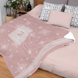 名前をカスタムする&モノグラム |幾何学的な雪 シェルパブランケット