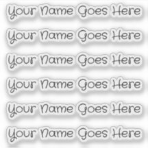 名前をカスタムする：ラベルパーソナライズされたのステッカーパック