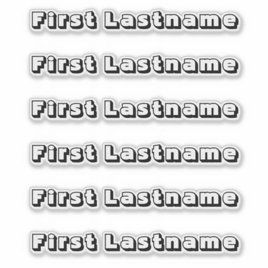 名前をカスタムする：ラベルパーソナライズされたのステッカーパック シール (正面)