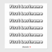名前をカスタムする：ラベルパーソナライズされたのステッカーパック シール (シート)