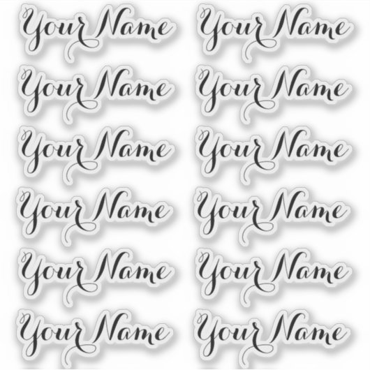 名前をカスタムする:ラベルパーソナライズされたのステッカーパック シール (正面)