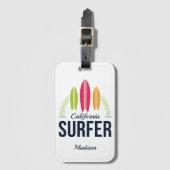 名前をカスタムする&ロケーションサーファー ラゲッジタグ (正面縦)