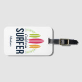 名前をカスタムする&ロケーションサーファー ラゲッジタグ (正面横)