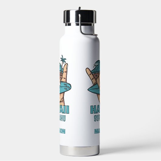 名前をカスタムする&ロケーションサーフシャカ ウォーターボトル (左面)