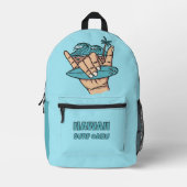 名前をカスタムする&ロケーションサーフシャカ プリントバックパック (正面)