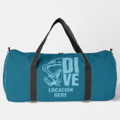 名前をカスタムする&ロケーションスキューバダイビング ダッフルバッグ (正面)