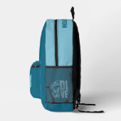 名前をカスタムする&ロケーションスキューバダイビング プリントバックパック (右)