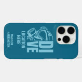 名前をカスタムする&ロケーションスキューバダイビング Case-Mate iPhoneケース (裏面 (横))