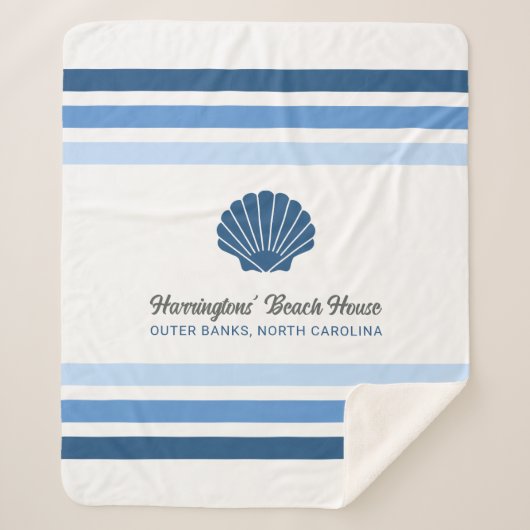 名前をカスタムする&ロケーションビーチハウス シェルパブランケット (正面)