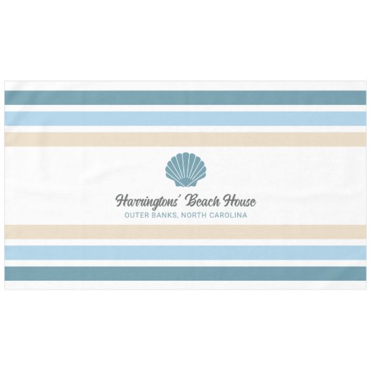 名前をカスタムする&ロケーションビーチハウス テーブルクロス (正面(横))