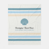 名前をカスタムする&ロケーションビーチハウス フリースブランケット (正面)