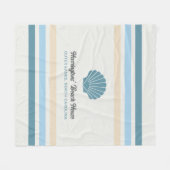 名前をカスタムする&ロケーションビーチハウス フリースブランケット (正面(横))