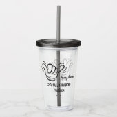 名前をカスタムする&ロケーション釈迦 アクリルタンブラー (正面)