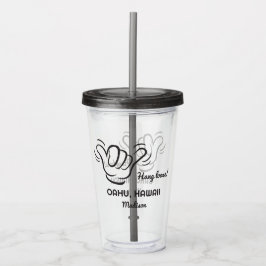 名前をカスタムする&ロケーション釈迦 アクリルタンブラー