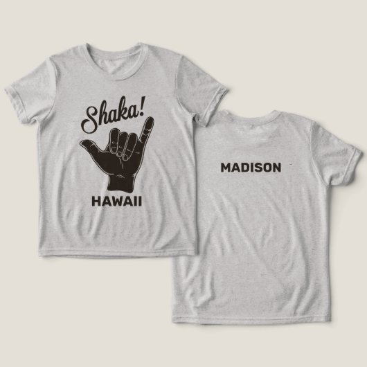 名前をカスタムする&ロケーション釈迦 トライブレンドTシャツ (デザイン正面&裏面)