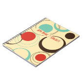 名前をカスタムする/主題カッコいい抽象芸術レトロ円 ノートブック (左側)