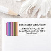 名前をカスタムする/住所+様ストライプ々な色の ラベル (インサイチュ)