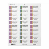 名前をカスタムする/住所+様ストライプ々な色の ラベル (フルシート)