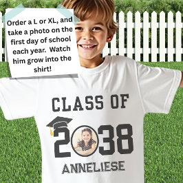 名前をカスタムする、写真、2038年のハンドプリントクラス Tシャツ