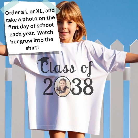 名前をカスタムする、写真、2038年のハンドプリントクラス Tシャツ