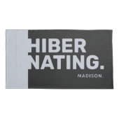 名前をカスタムする「冬眠」枕カバー 枕カバー (裏面)