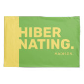 名前をカスタムする「冬眠」枕カバー 枕カバー (裏面)