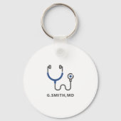 名前をカスタムする |医療用聴診器 |ドクターナース キーホルダー (正面)