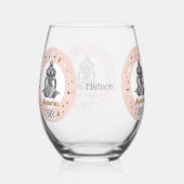 名前をカスタムする〔占星術の〕十二宮図サインアクエリアス ステムなしワイングラス (正面)