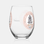 名前をカスタムする〔占星術の〕十二宮図サインアクエリアス ステムなしワイングラス (右)
