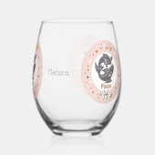 名前をカスタムする〔占星術の〕十二宮図サインピセス ステムなしワイングラス (右)