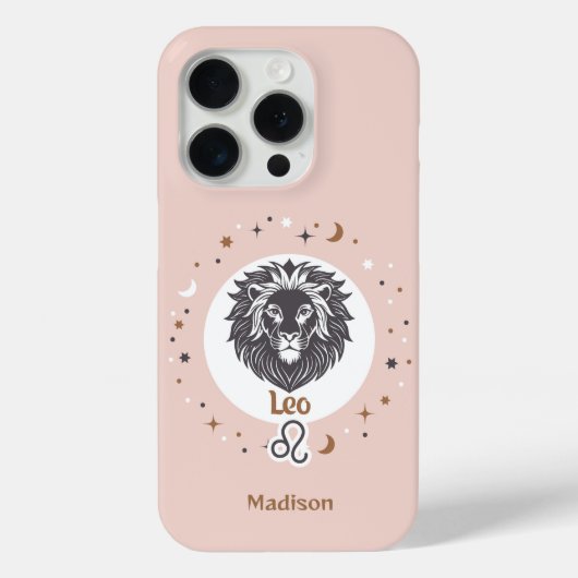 名前をカスタムする〔占星術の〕十二宮図サインレオ Case-Mate iPhoneケース (裏面)