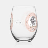 名前をカスタムする〔占星術の〕十二宮図標識射手座 ステムなしワイングラス (右)