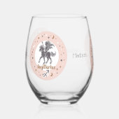 名前をカスタムする〔占星術の〕十二宮図標識射手座 ステムなしワイングラス (左)