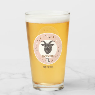 名前をカスタムする〔占星術の〕十二宮図標識山羊座 タンブラーグラス