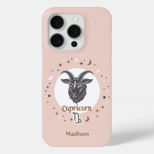 名前をカスタムする〔占星術の〕十二宮図標識山羊座 Case-Mate iPhoneケース (裏面)
