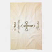 名前をカスタムする、叙位十周年 キッチンタオル (縦)