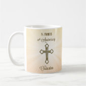 名前をカスタムする、叙位十周年 コーヒーマグカップ (左)