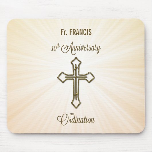 名前をカスタムする、叙位十周年 マウスパッド (正面)
